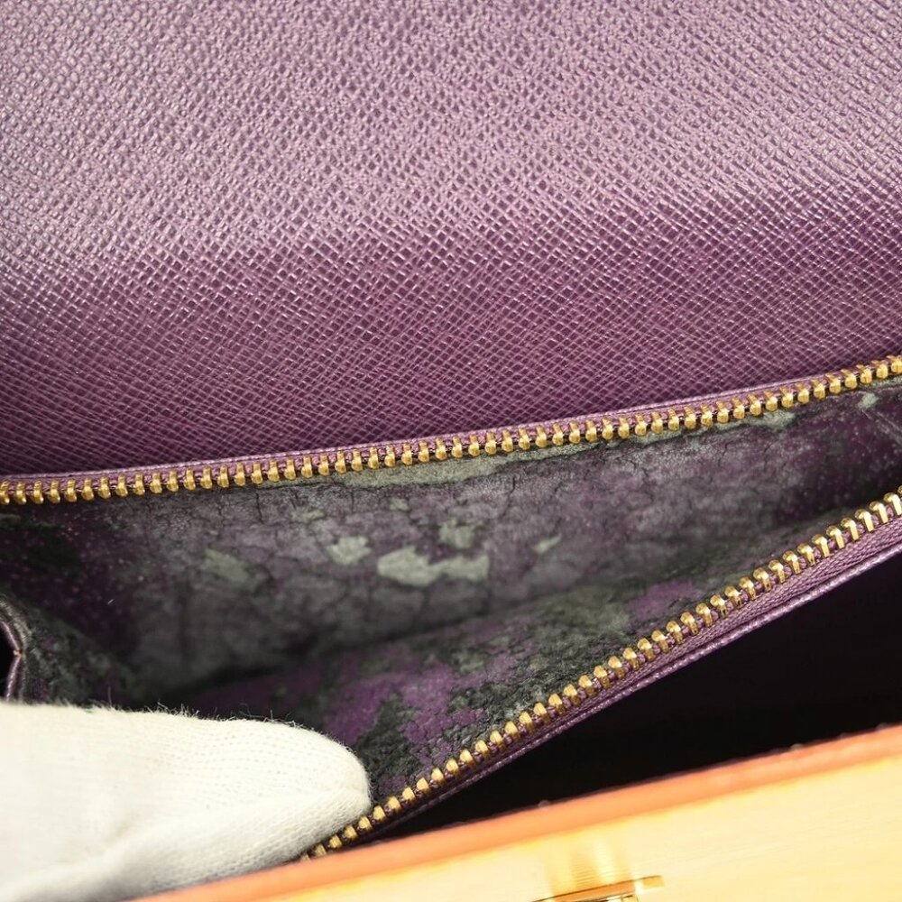 BUYIT LOUIS VUITTON YELLOW EPI MALESHERBES HANDBAG M52379 MI0957 NQ04217 - Picture 10 of 11